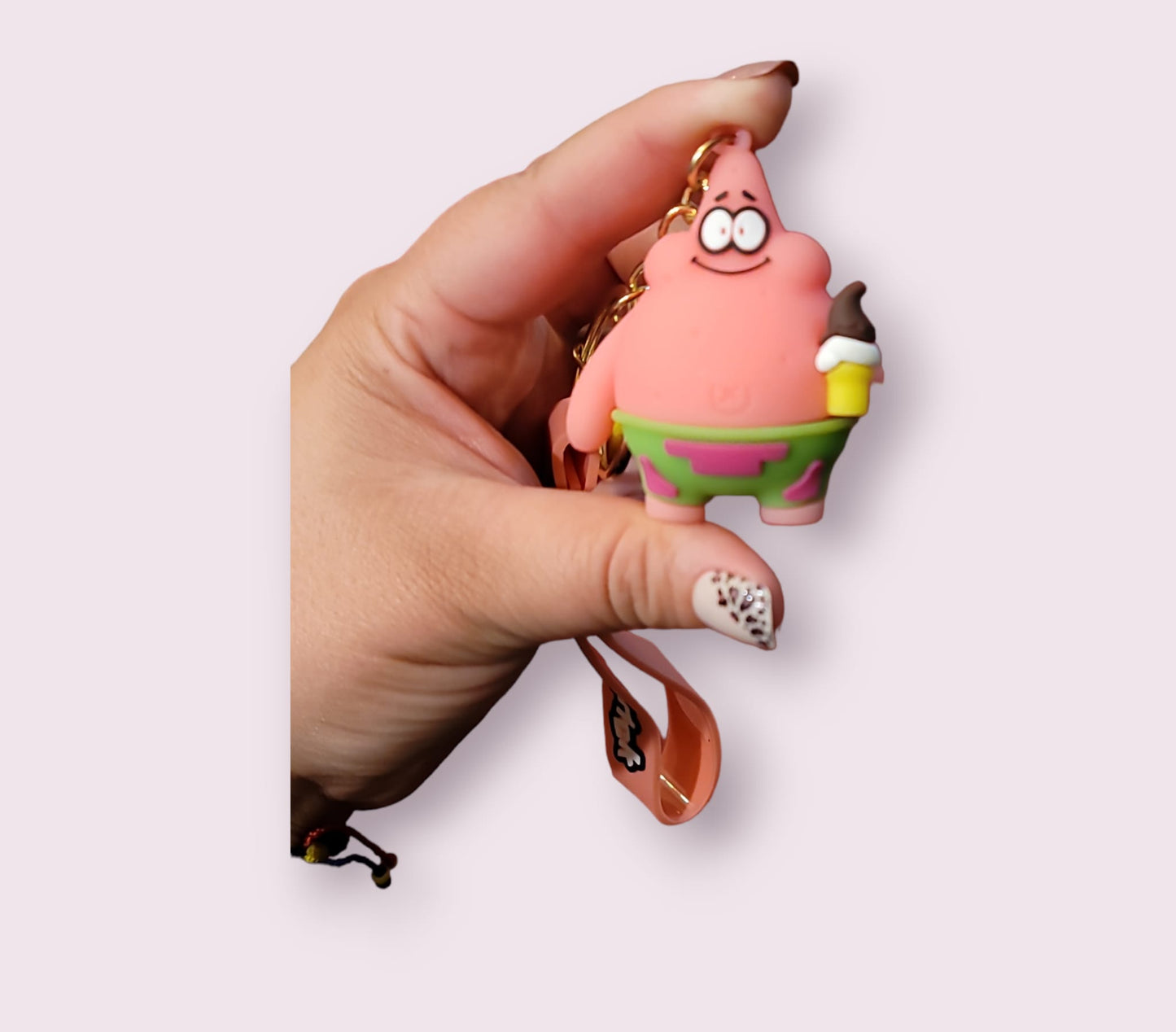 Patrick Star keychain and ID holder