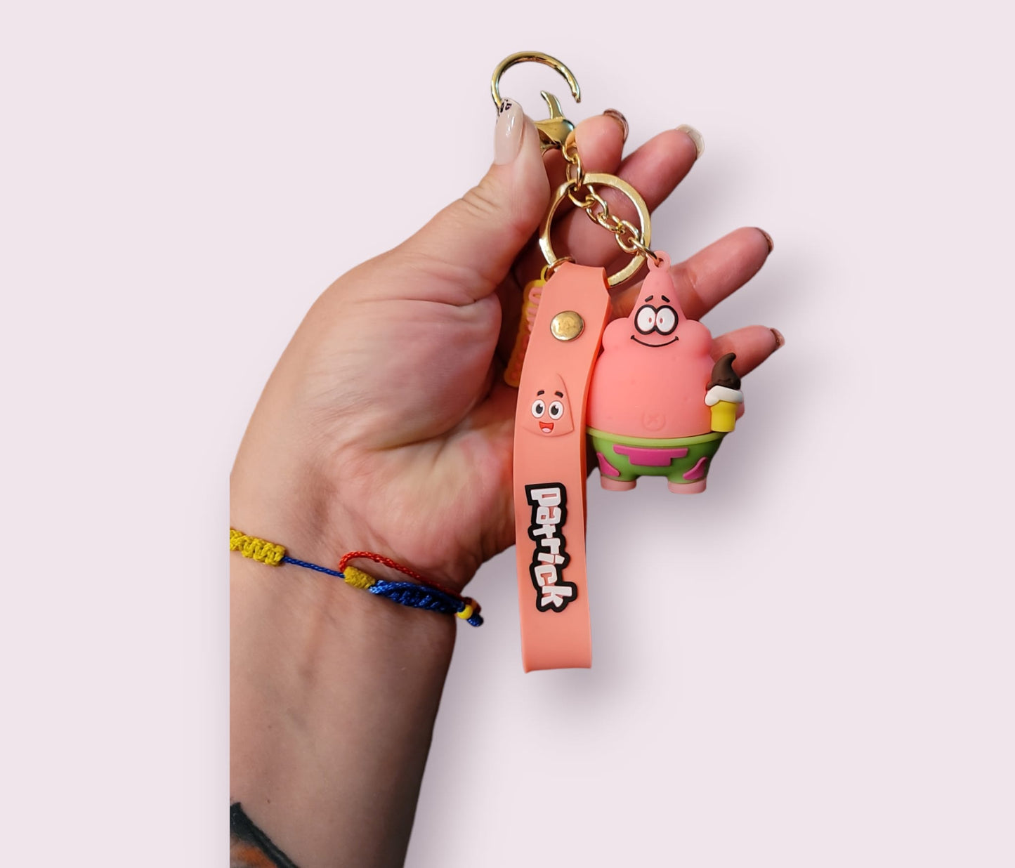 Patrick Star keychain and ID holder