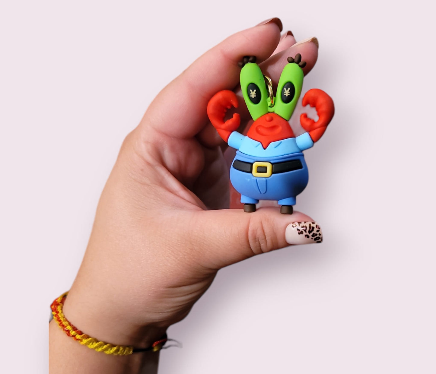 Mr. krabs keychain and ID holder