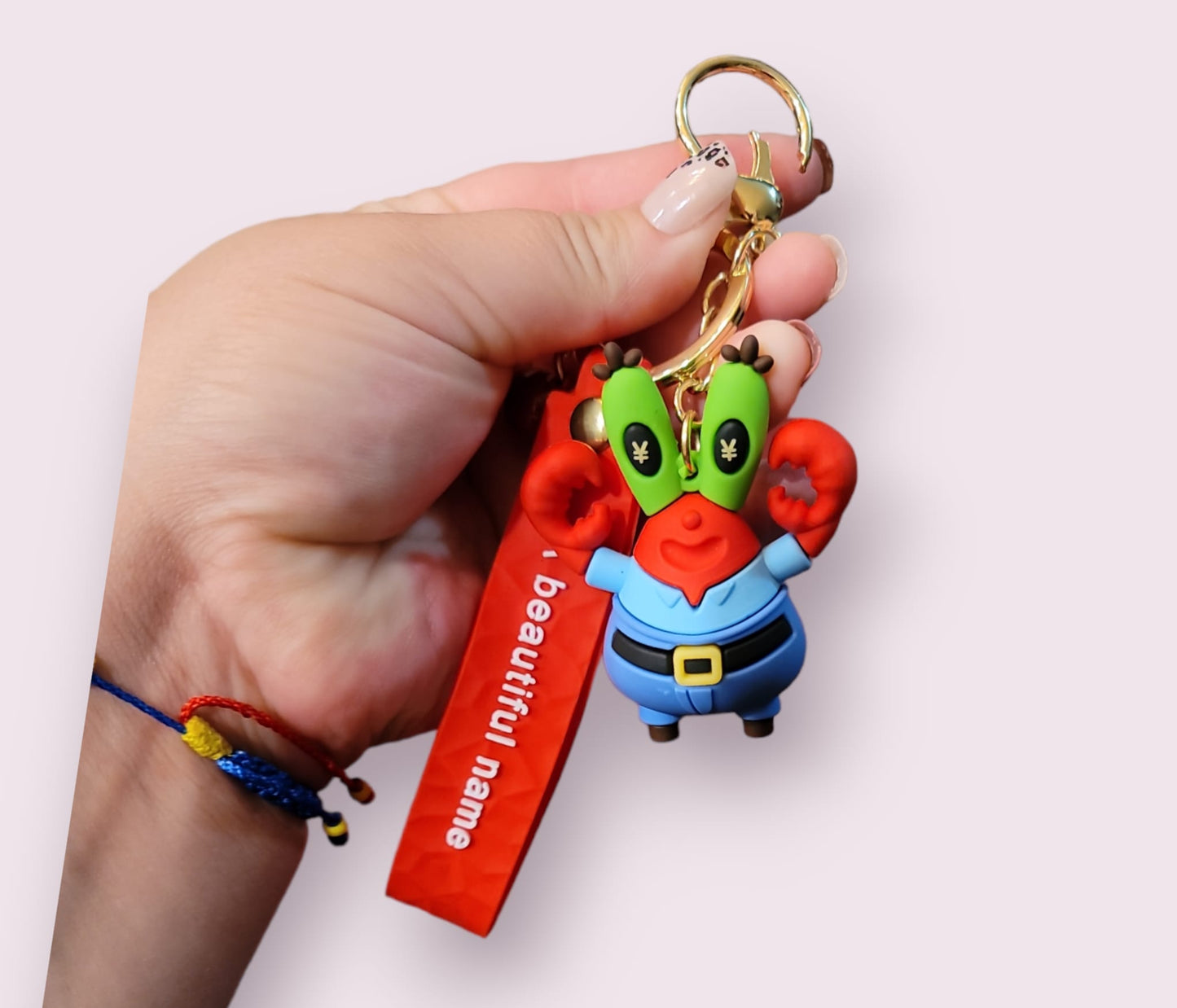 Mr. krabs keychain and ID holder