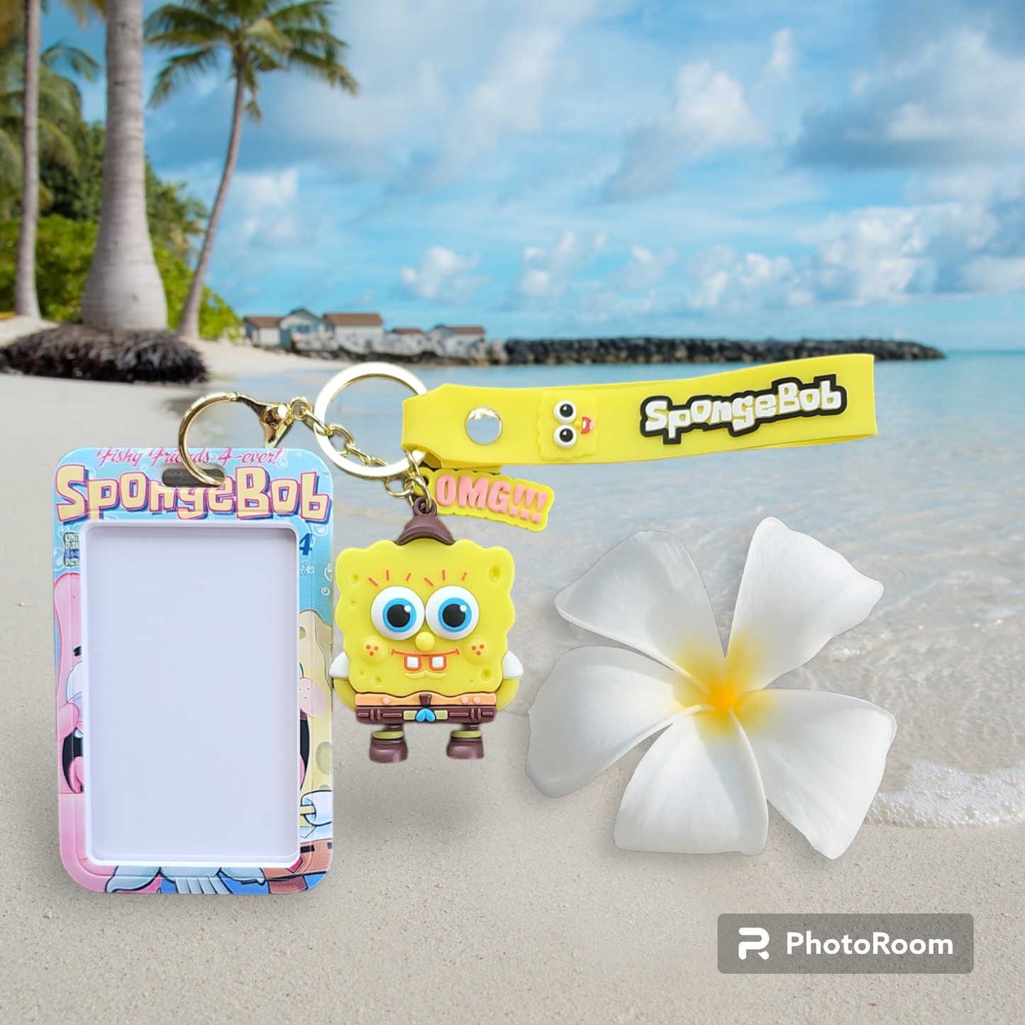 Spongebob Keychain and ID holder