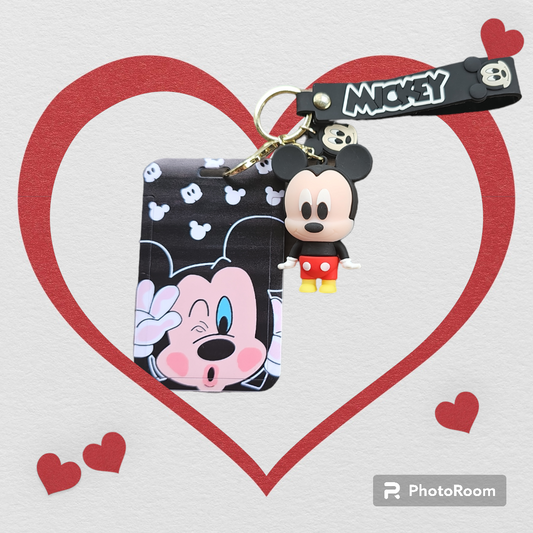 Mickey Mouse keychain and ID holder