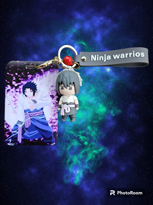 Sasuke keychain and ID holder