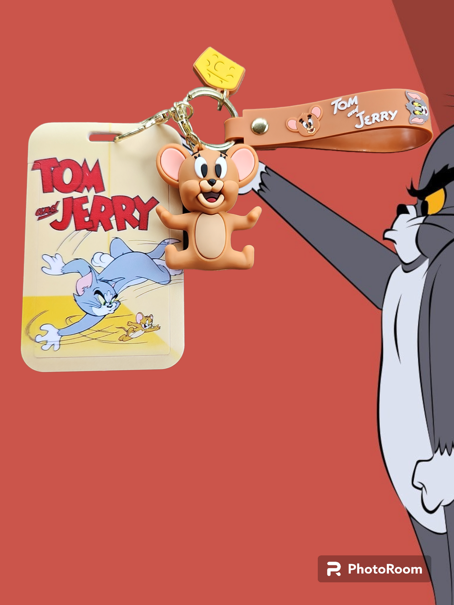 Jerry from Tom and Jerry Keychain and ID holder