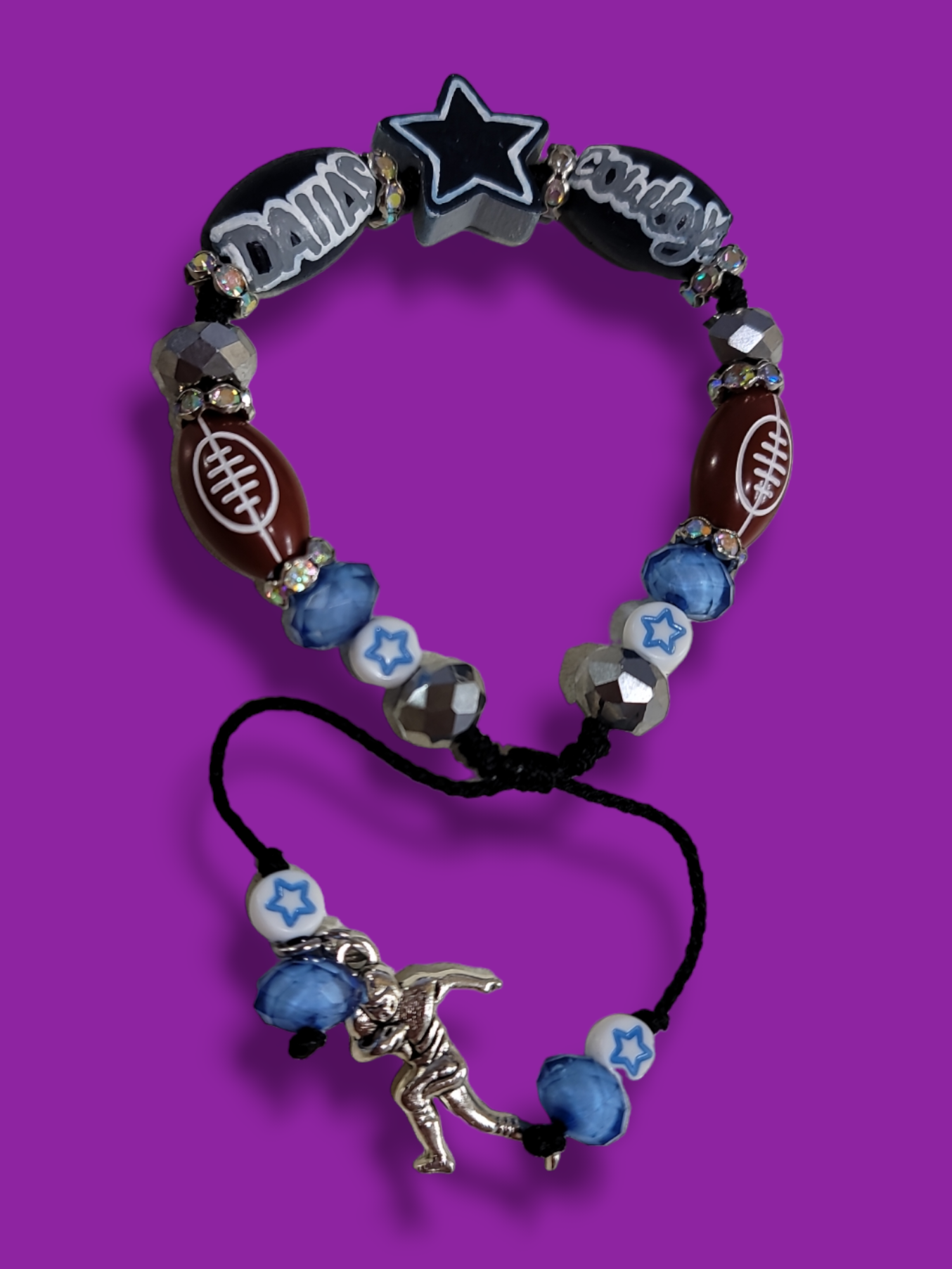 Dallas Cowboys star fan bracelet