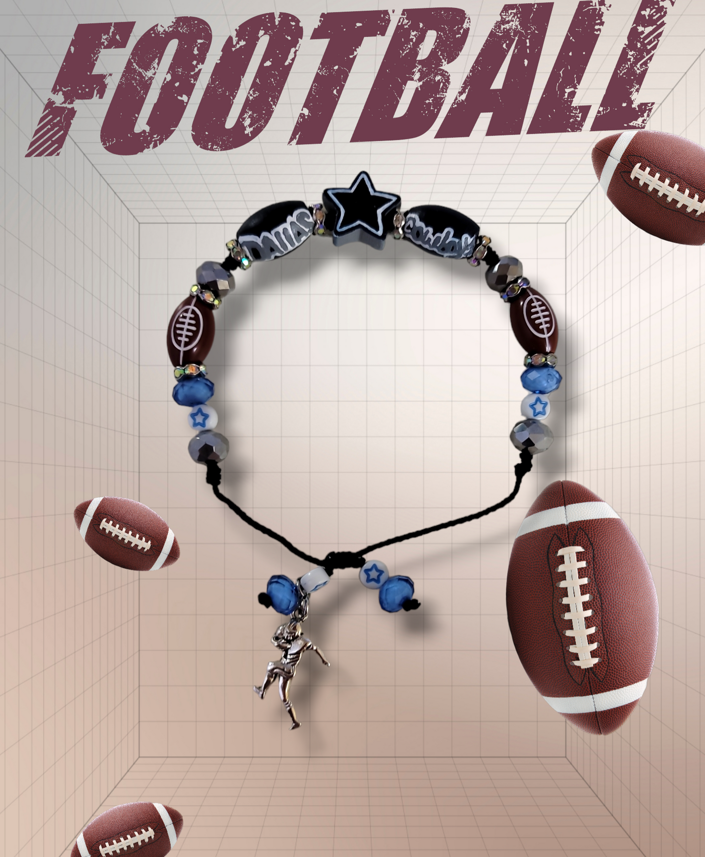 Dallas Cowboys star fan bracelet