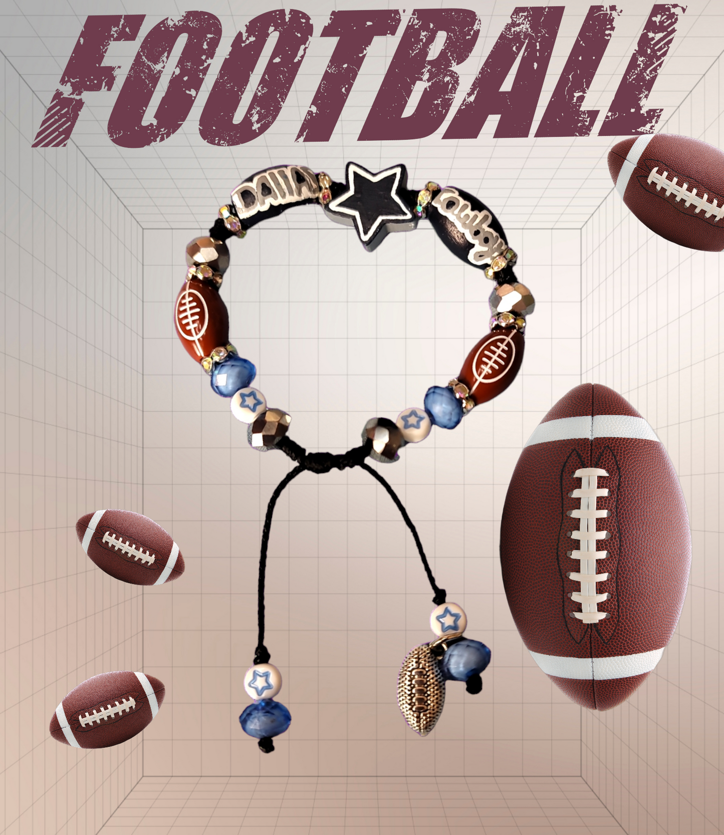 Dallas Cowboys star fan bracelet