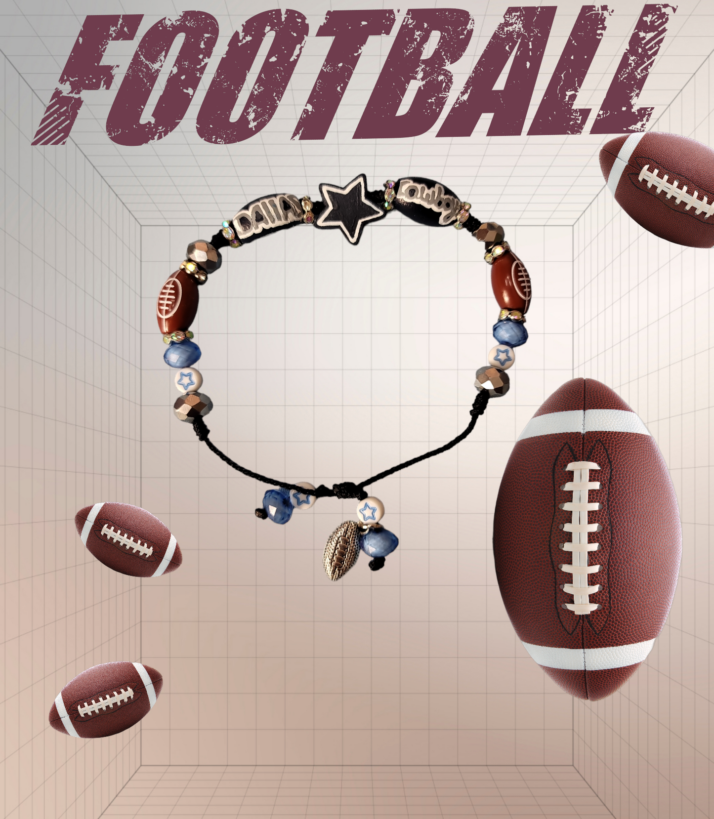 Dallas Cowboys star fan bracelet