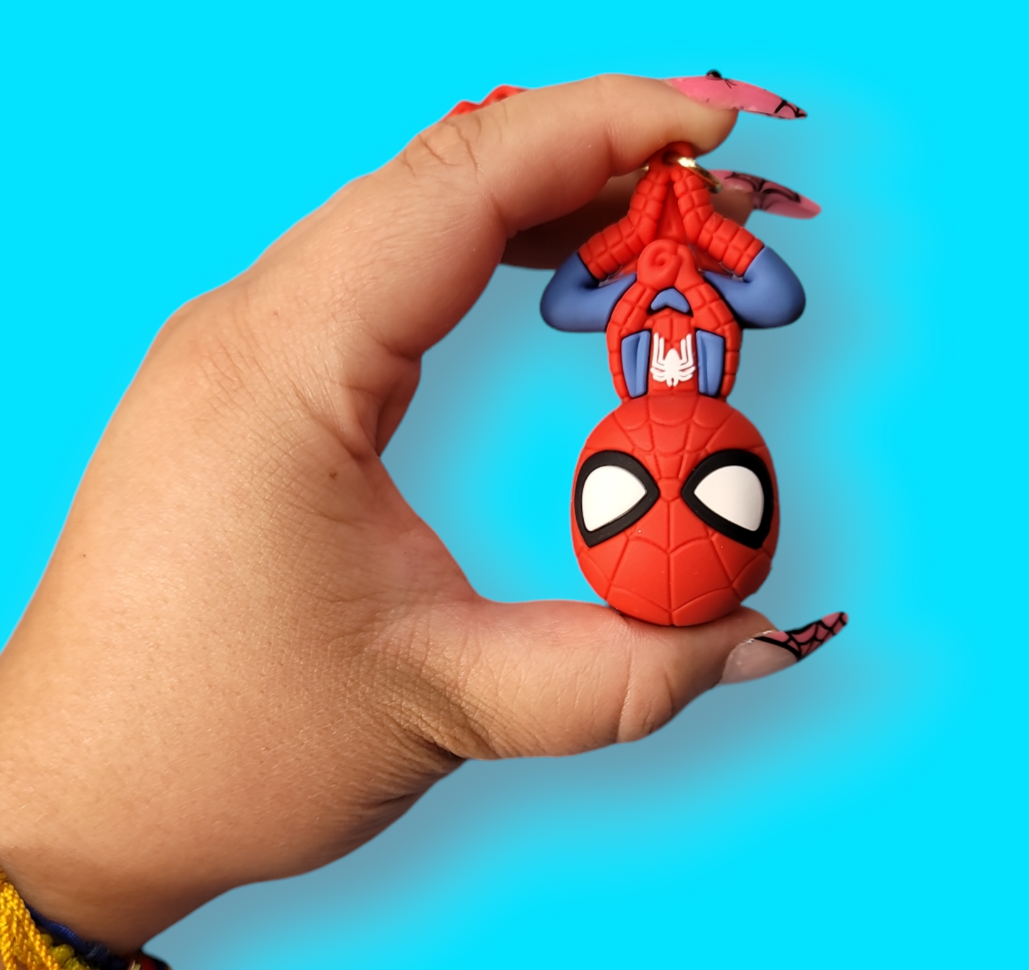 Upside down Spider-Man Keychain.