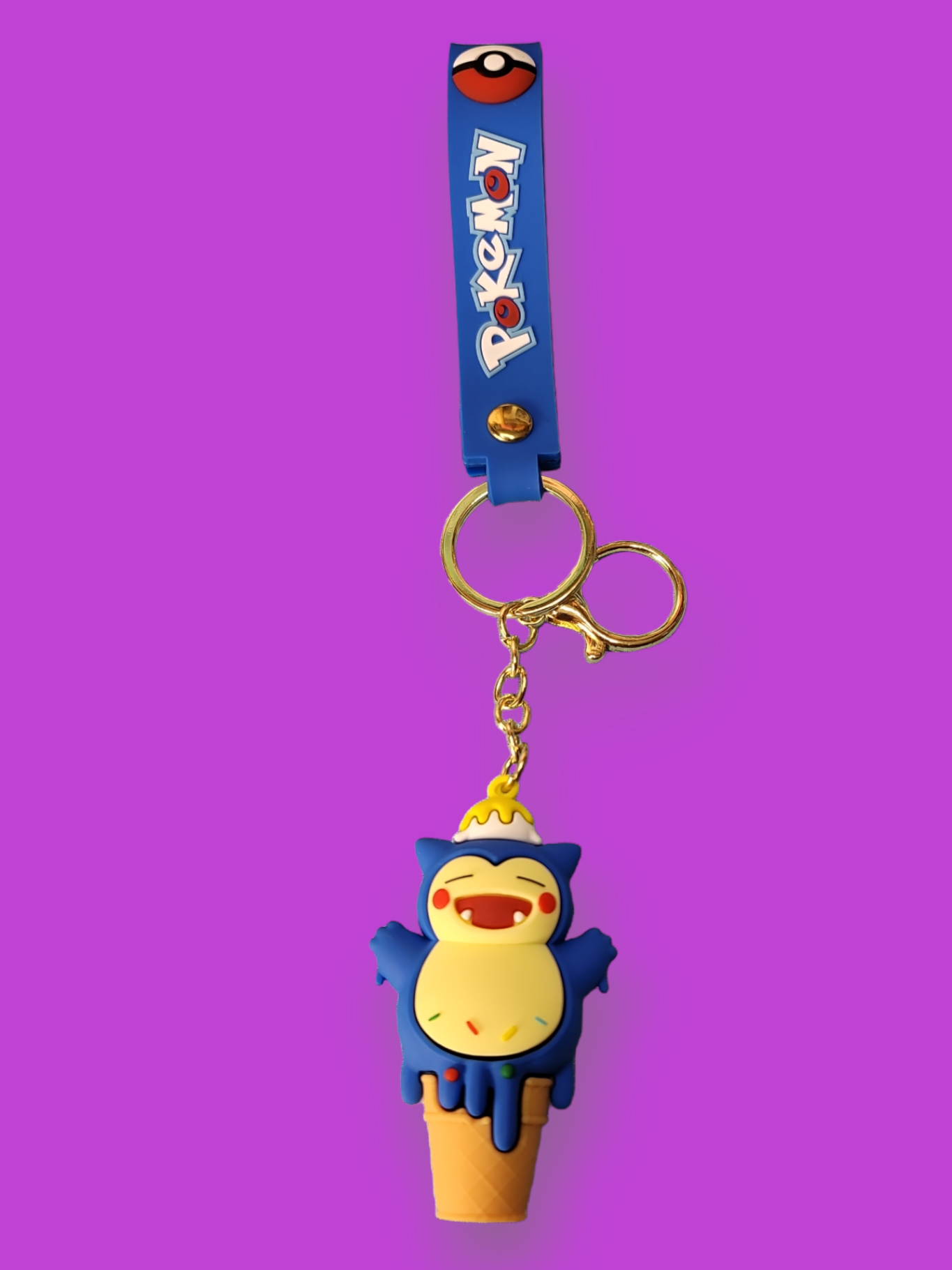 Snorlax Ice Cream Keychain.