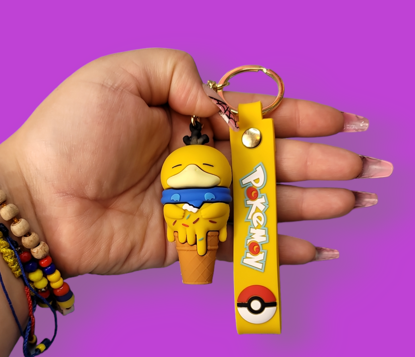 Psyduck Ice Cream Keychain.