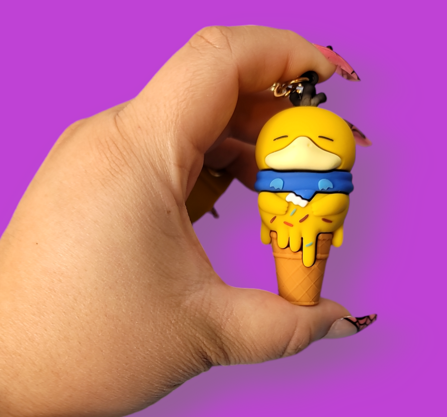 Psyduck Ice Cream Keychain.