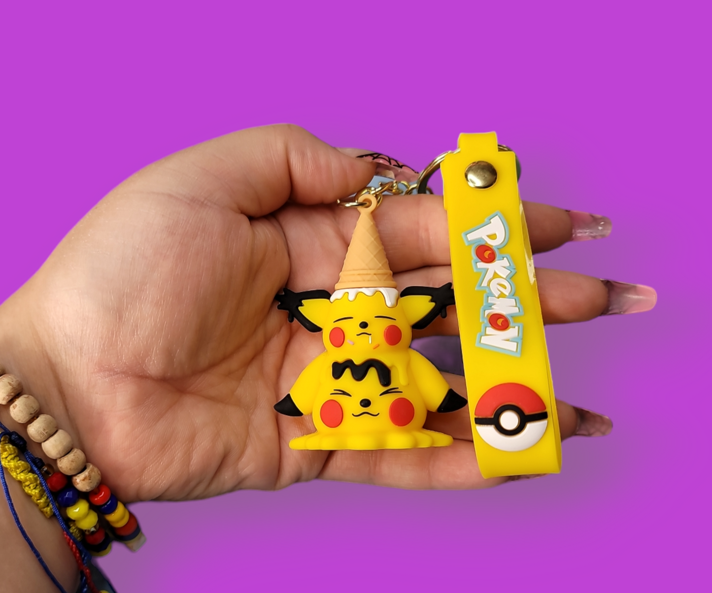 Pikachu Ice Cream Keychain.