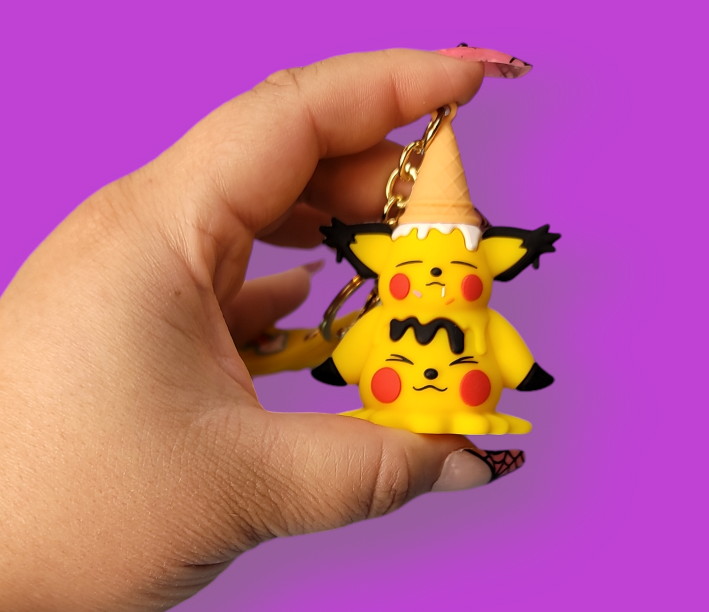 Pikachu Ice Cream Keychain.