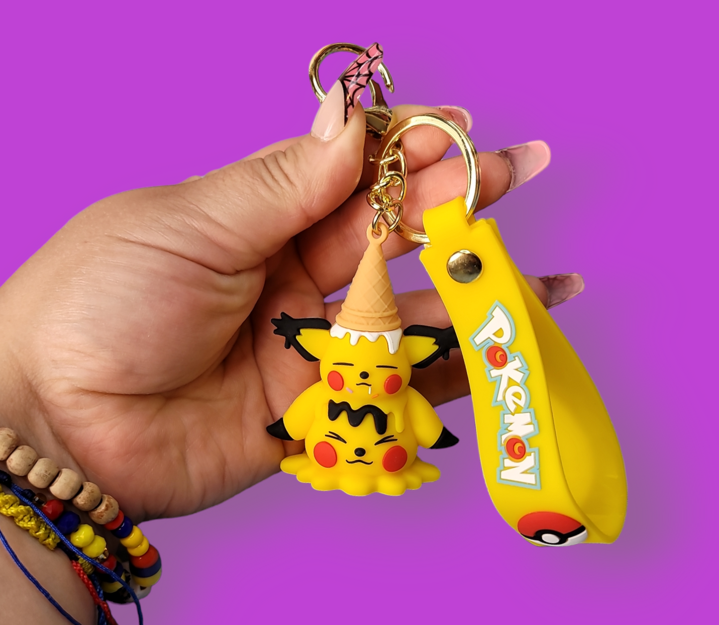 Pikachu Ice Cream Keychain.