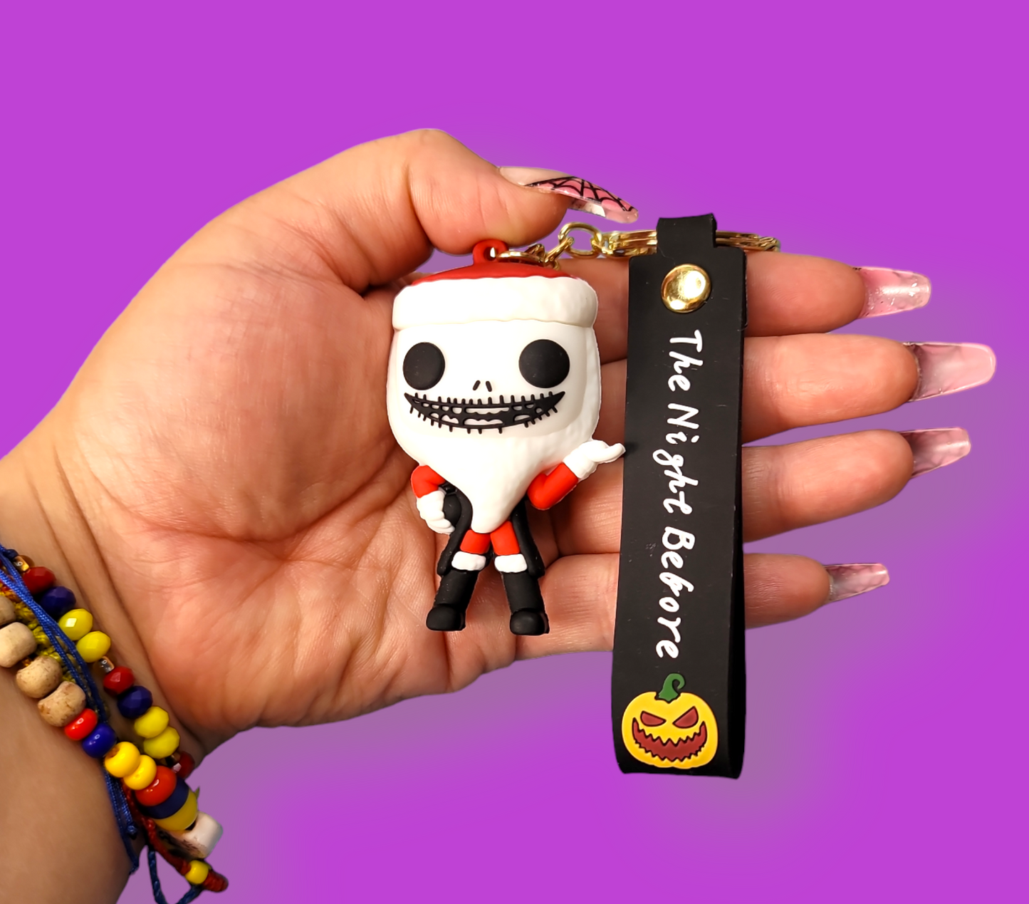 Santa Jack Skellington Keychain.