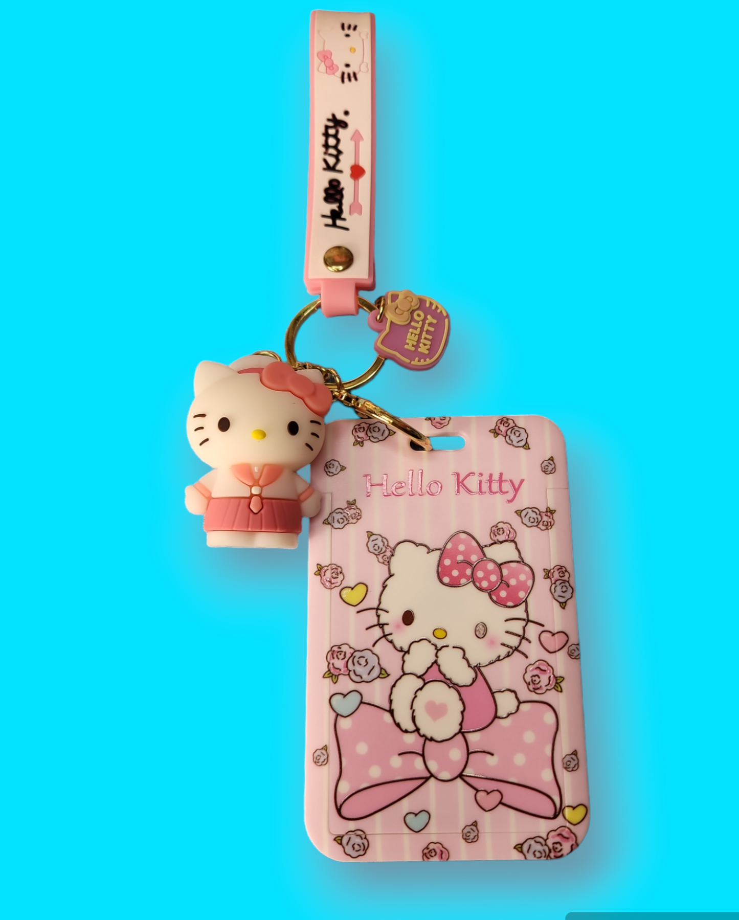 Sailor Pink Hello Kitty keychain and ID holder.