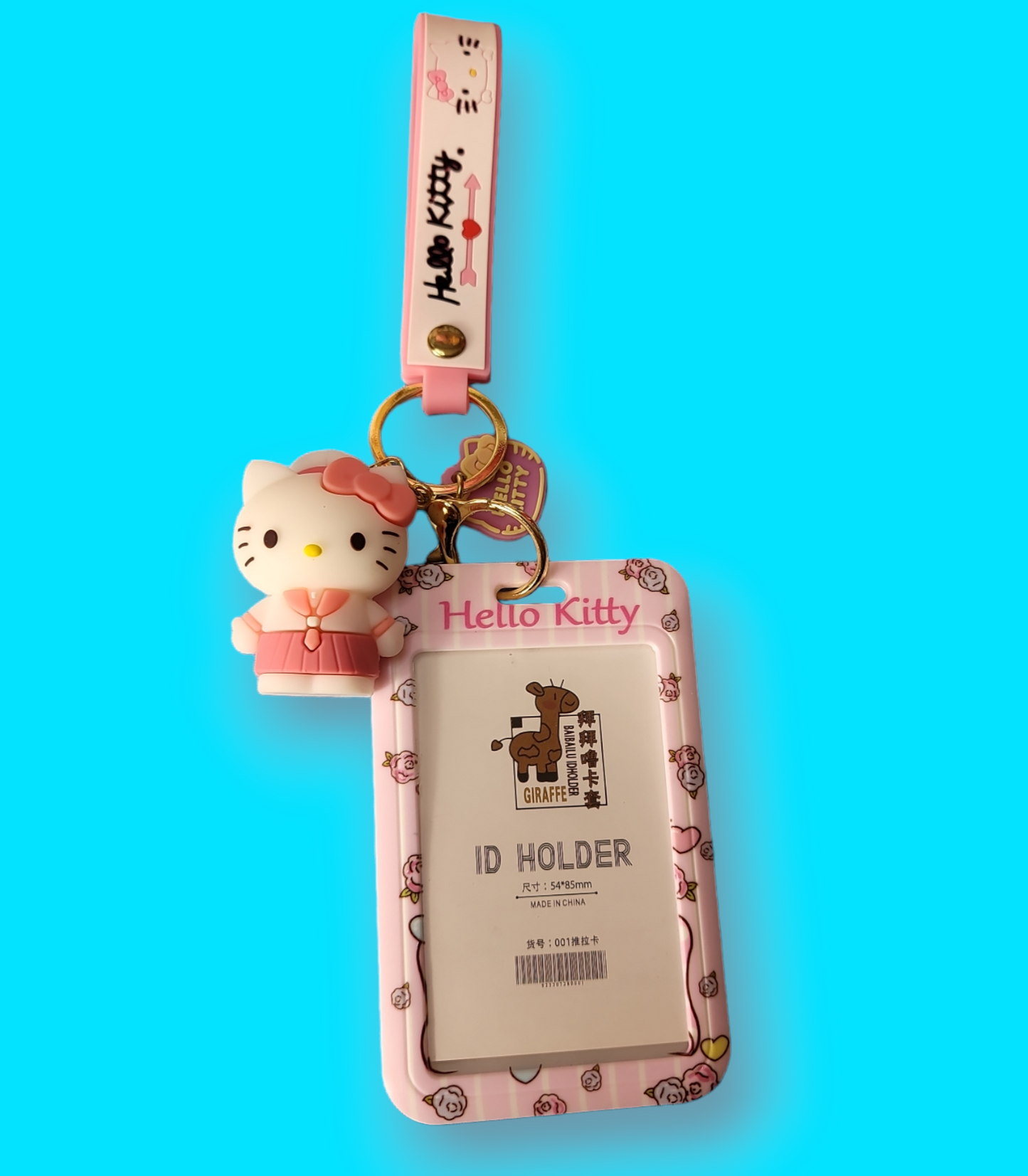 Sailor Pink Hello Kitty keychain and ID holder.