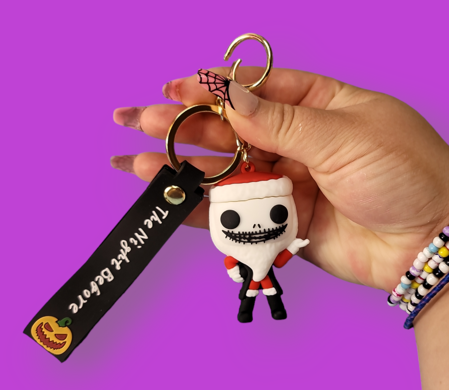 Santa Jack Skellington Keychain.