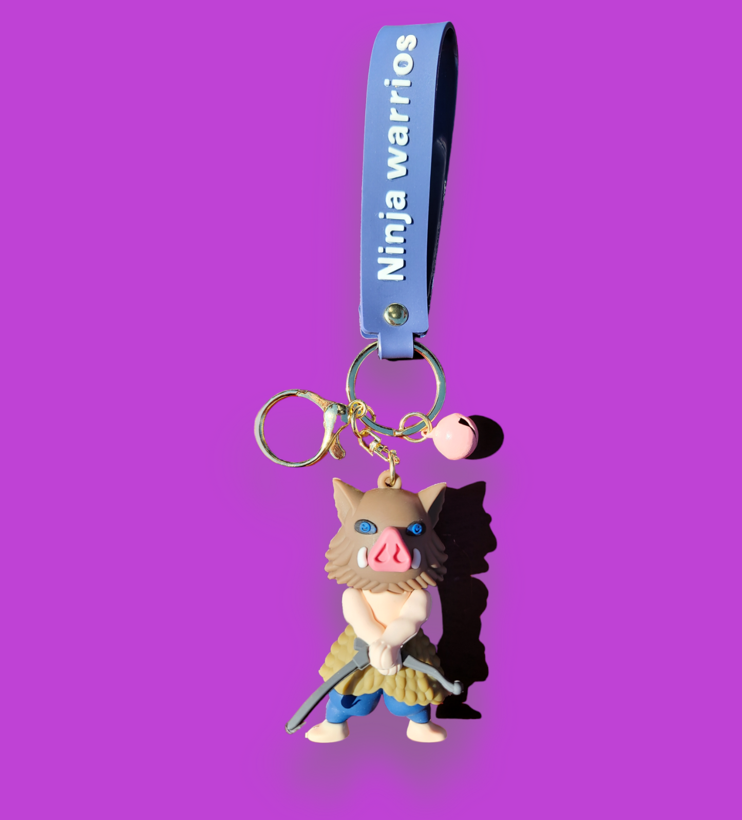 Inosuke Hashibira Demon Slayer Keychain.