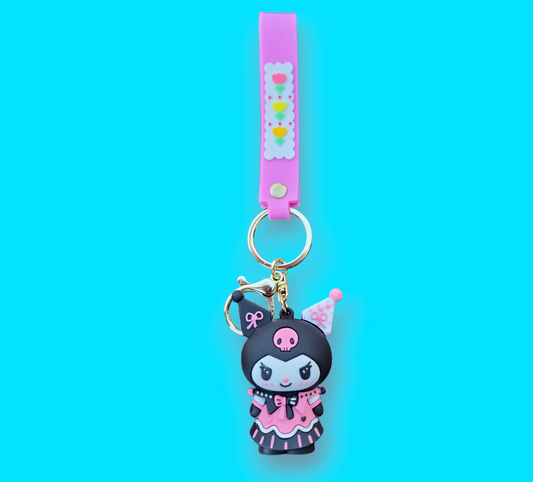 Kuromi Goth Keychain.