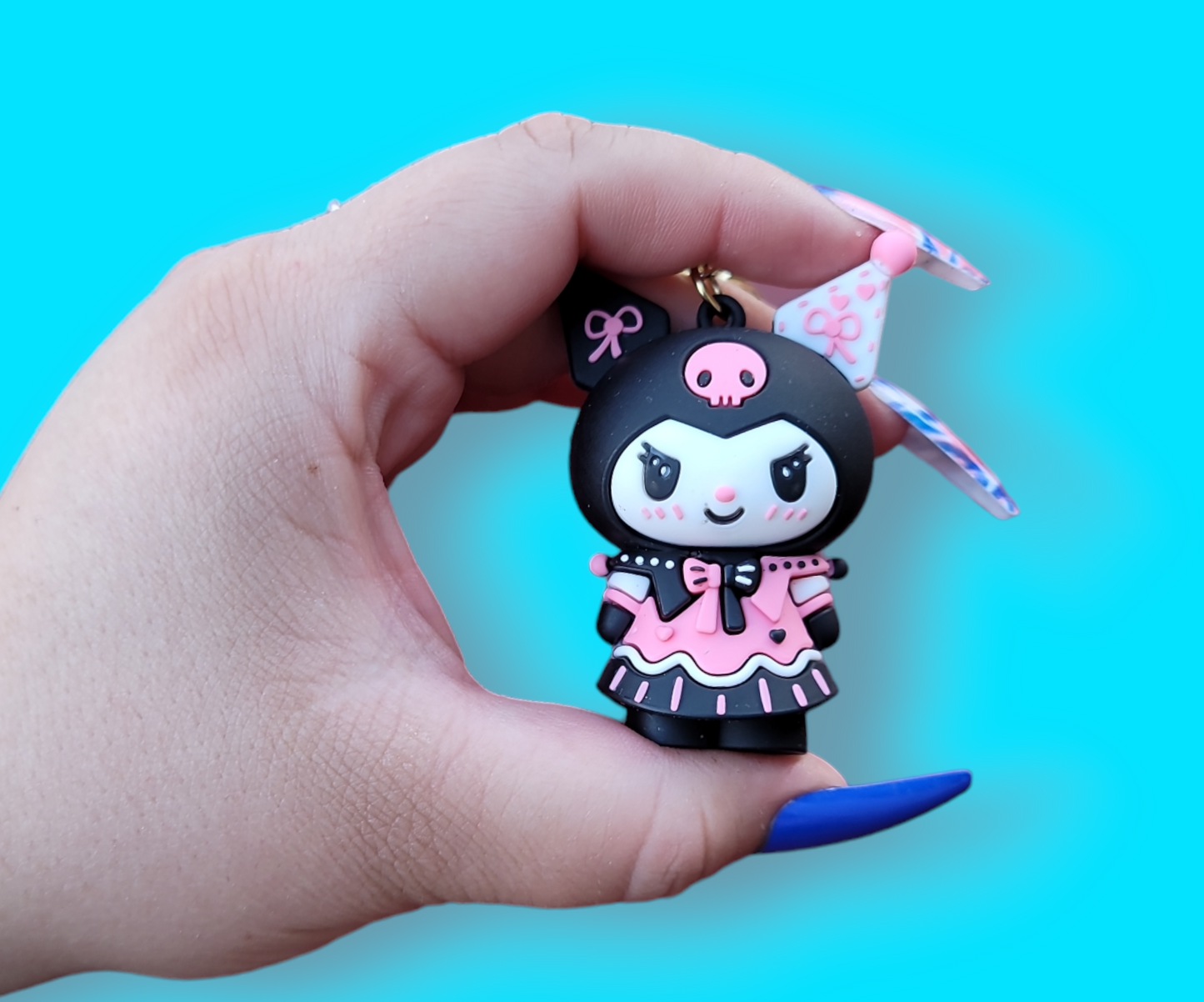 Kuromi Goth Keychain.