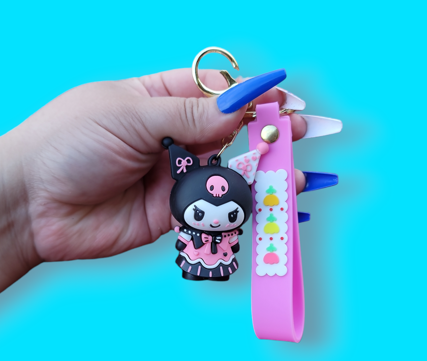 Kuromi Goth Keychain.