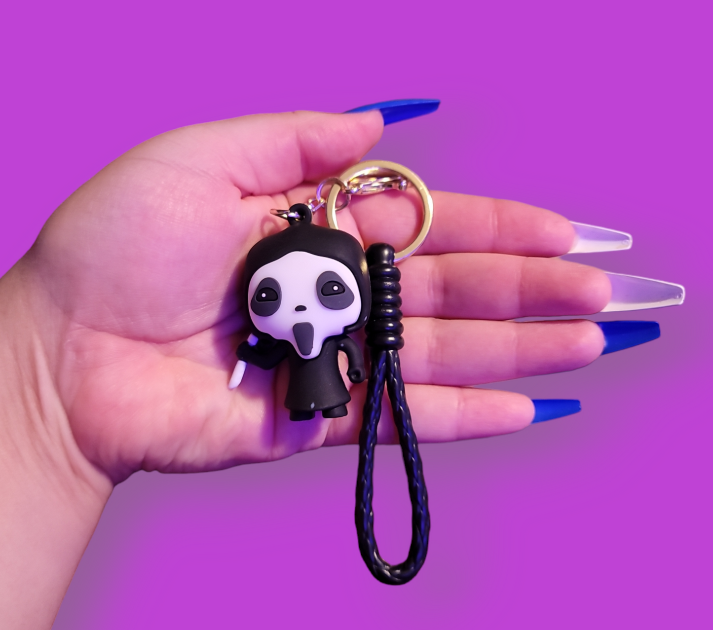 Mini Ghost Face Keychain.