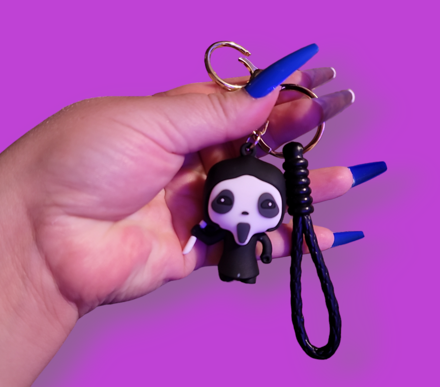 Mini Ghost Face Keychain.