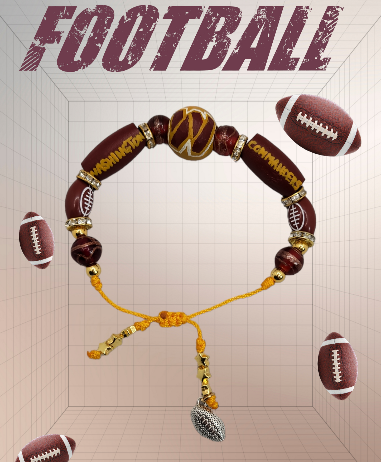 Washington Commanders  Football fan bracelet.