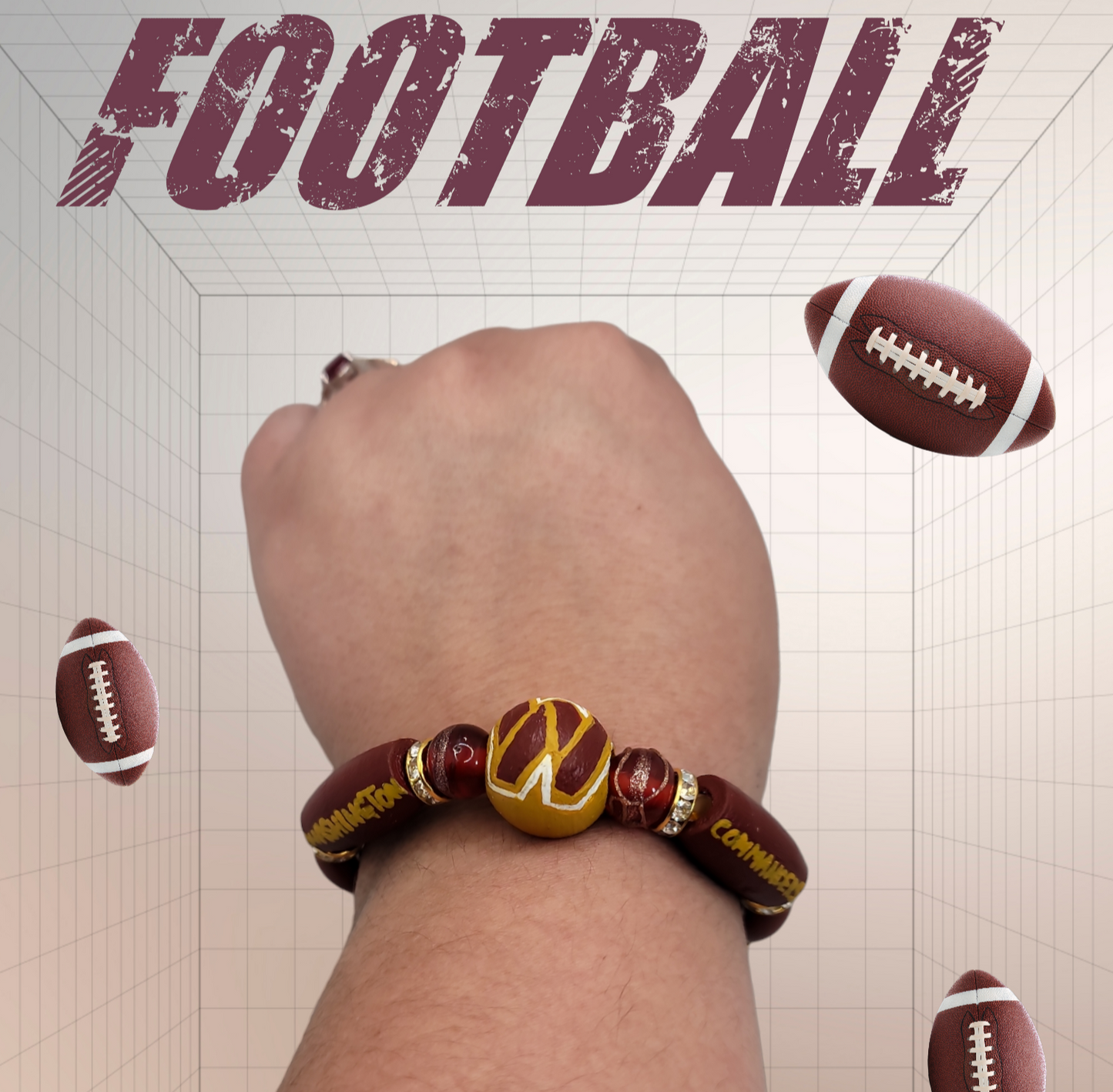 Washington Commanders  Football fan bracelet.