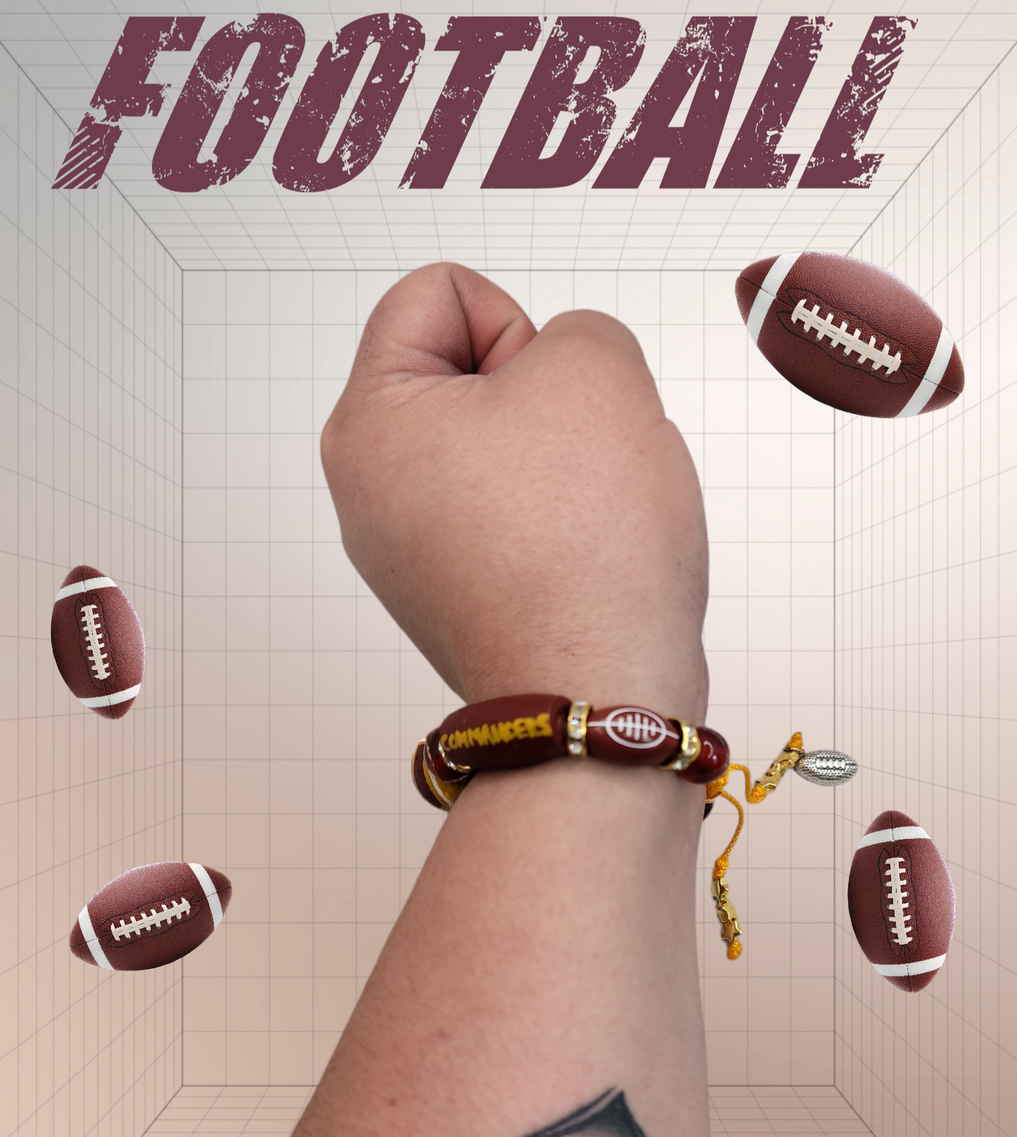 Washington Commanders  Football fan bracelet.