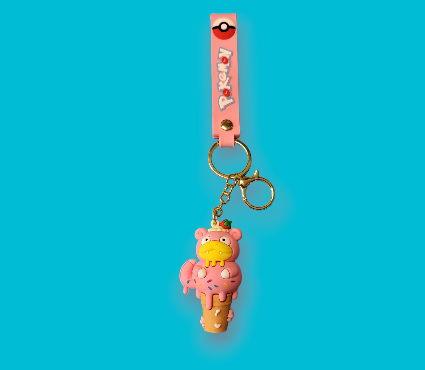 Slowpoke Icecream Keychain.