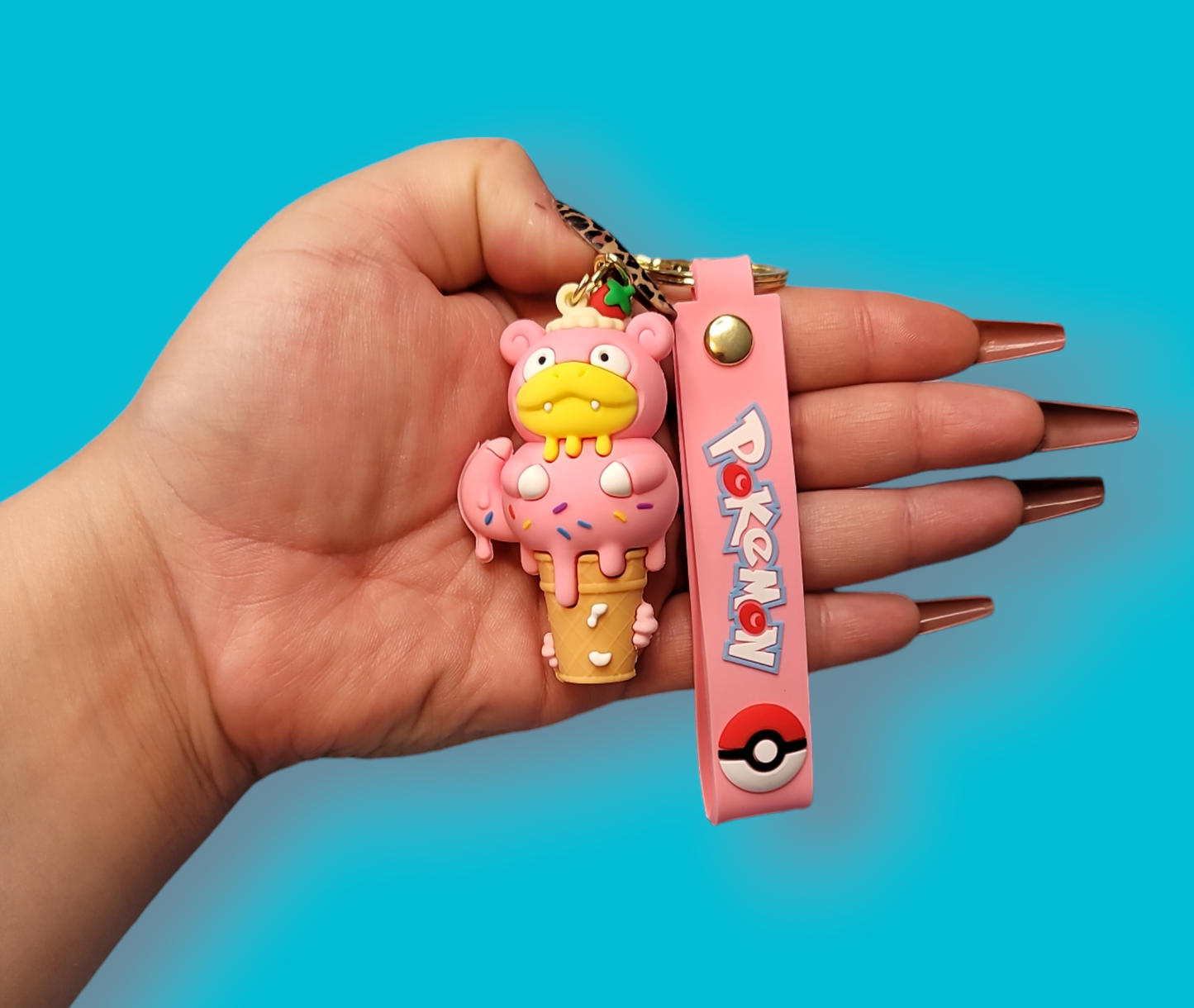 Slowpoke Icecream Keychain.