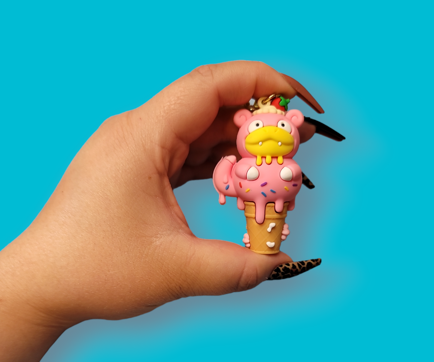 Slowpoke Icecream Keychain.