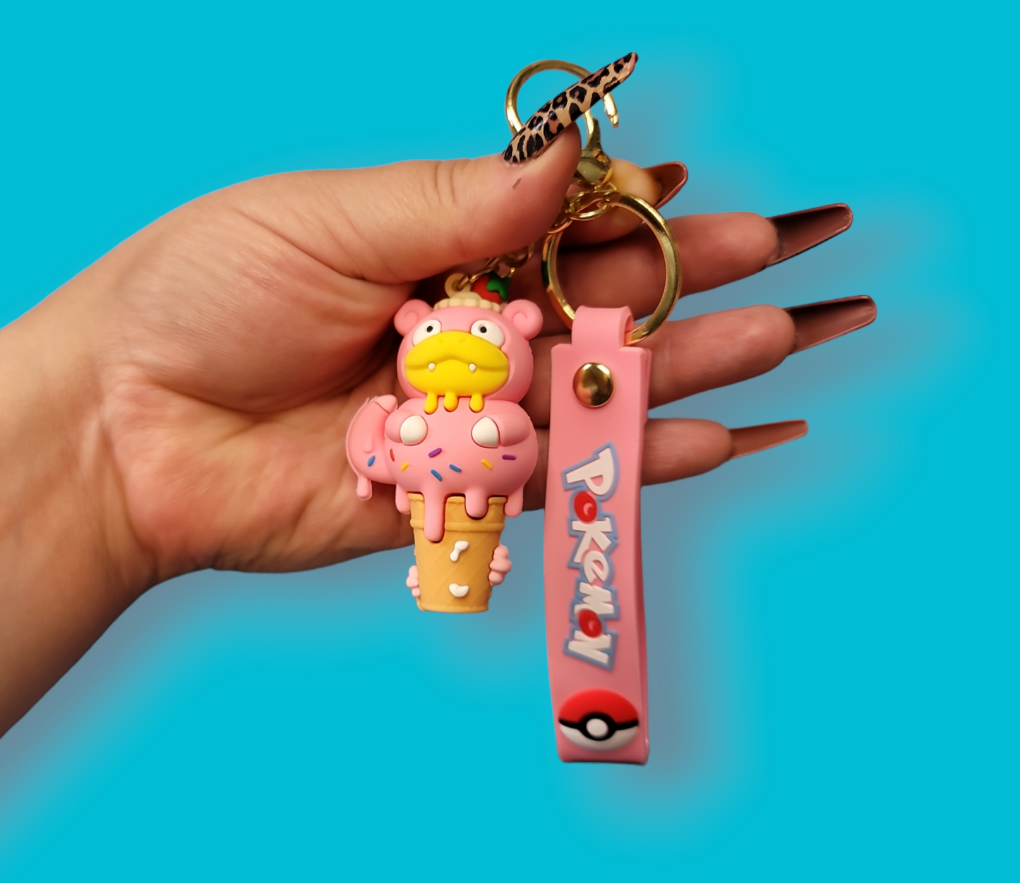 Slowpoke Icecream Keychain.