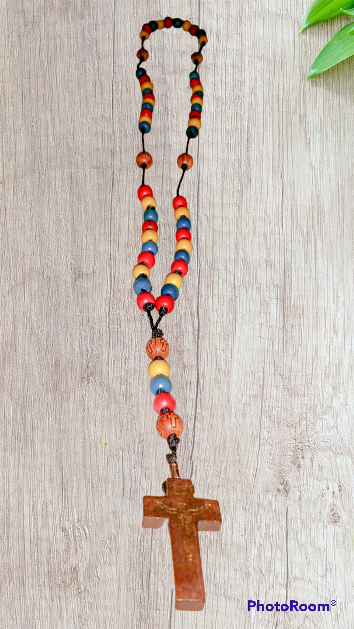 Colombian Flag Wood Rosary