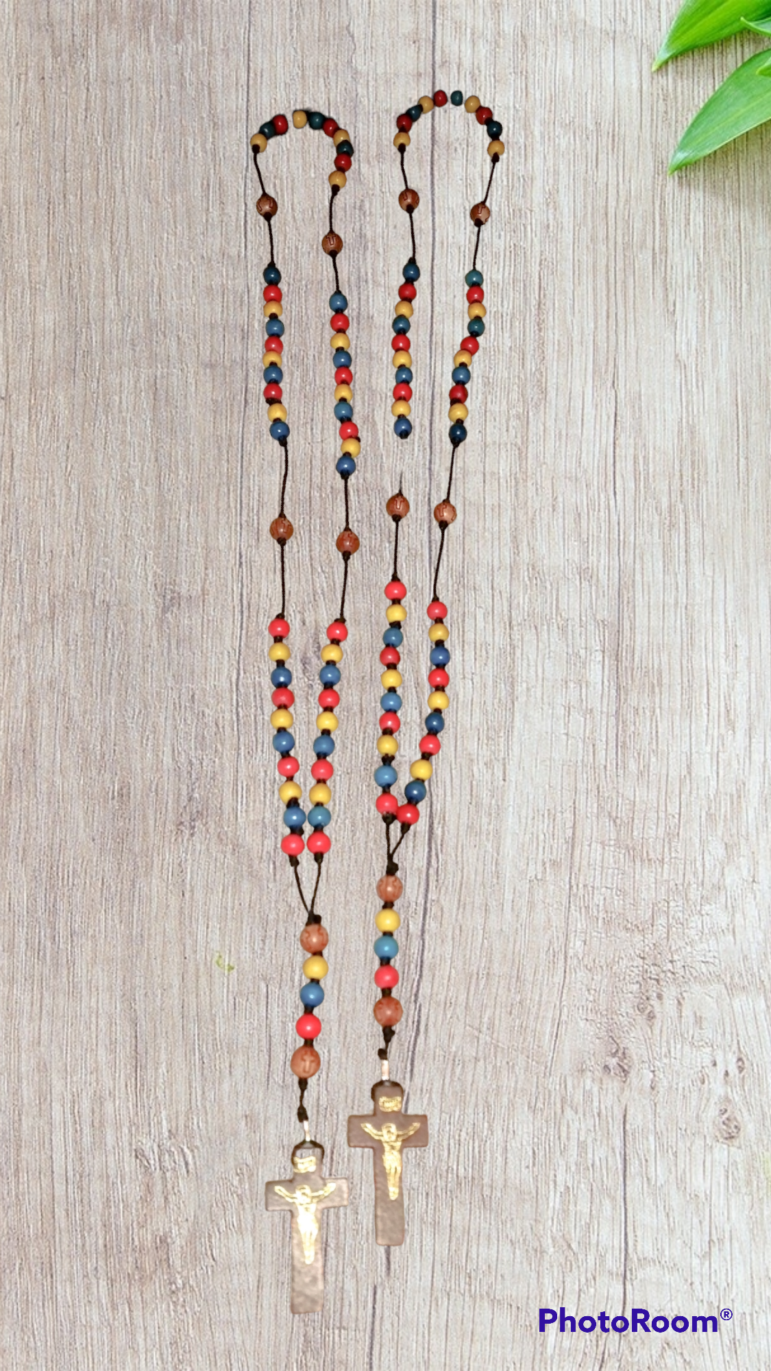 Colombian Flag Wood Rosary