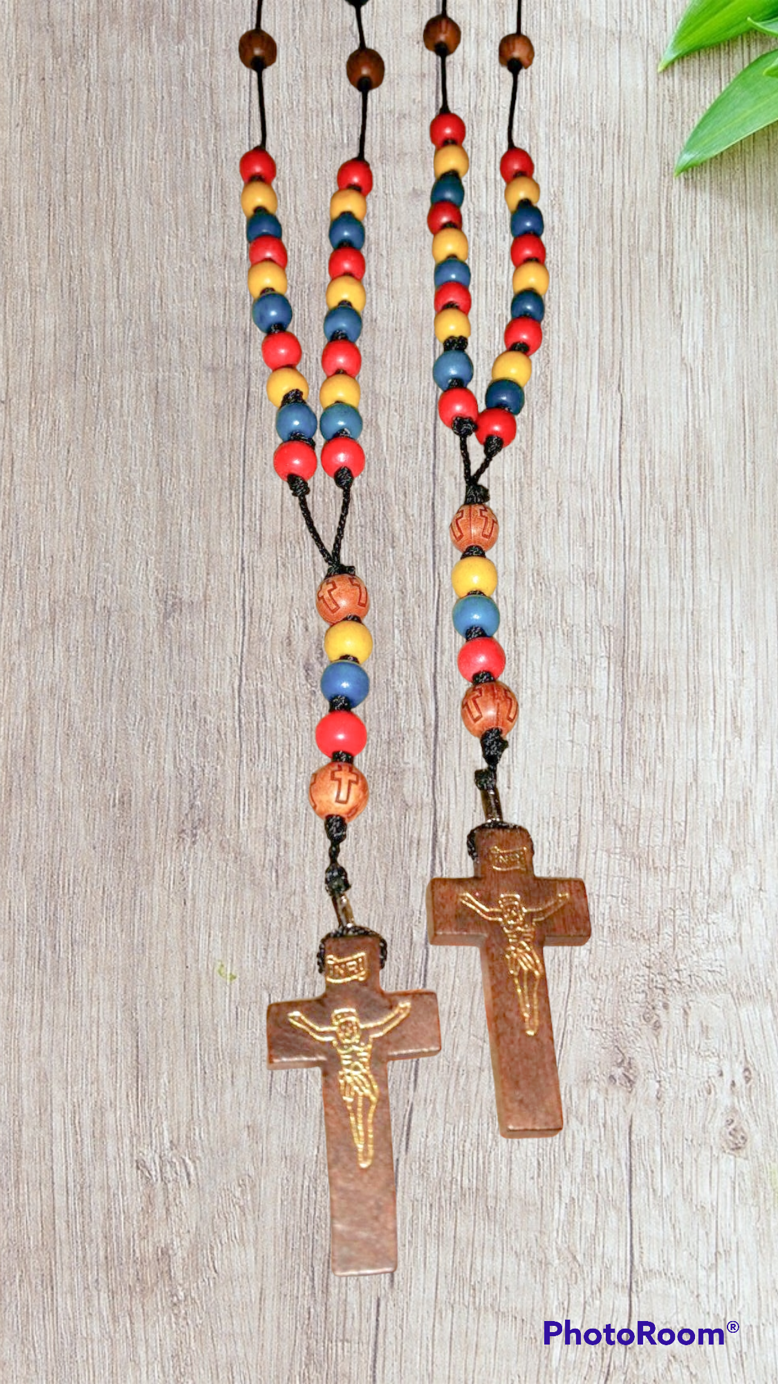 Colombian Flag Wood Rosary